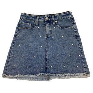 Wild Fable Denim Studded Mini Skirt Size 0